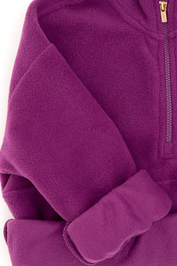 Фиолетовый флисовый свитшот для девочек с половиной молнии Неожиданная скидка в корзине - U.s. polo assn фото 6