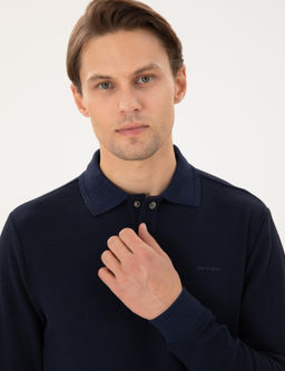 Lacivert Regular Fit Sweatshirt