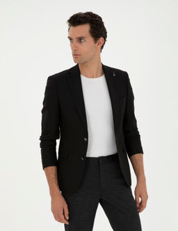 Siyah Slim Fit Blazer Ceket
