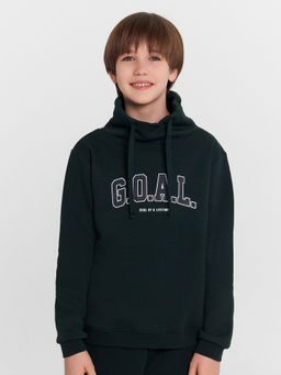 Джемпер для мальчиков зеленый с принтом G.O.A.L - Mark formelle фото 2