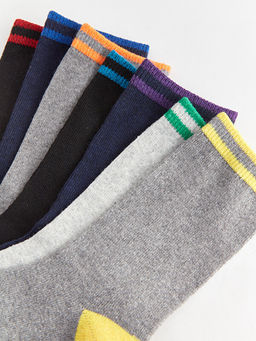 Renk Bloklu Erkek ?ocuk Soket ?orap 7li