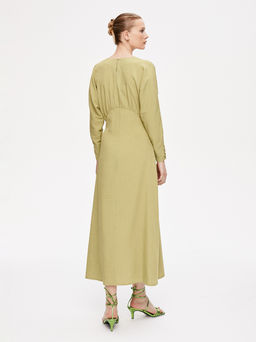 Платье с V-образным вырезом 422.050095/Оливковый