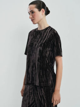 Футболка с коротким рукавом из бархата / Zarina