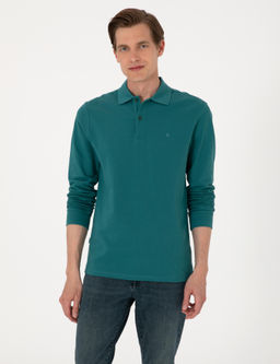 Z_mr_t Slim Fit K_vr_lmaz Polo Yaka Basic Pike Sweatshirt