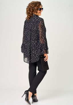 Блуза EVA GRANT 7221С принт мелкий горох