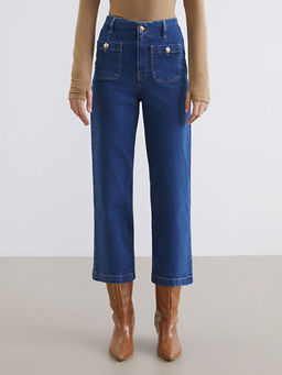 Wideleg Kad?n Jean Pantolon