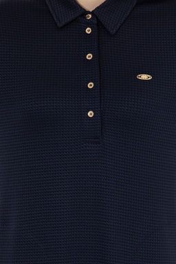 Женское темно-синее трикотажное платье с воротником-поло Неожиданная скидка в корзине - U.s. polo assn фото 6