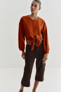 CUERPO CORTO LAZO / Teja - Zara фото 2