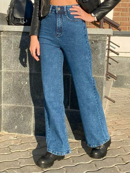 Джинсы трубы широкие палаццо прямые