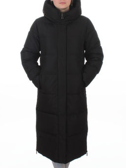 L667 BLACK Пальто зимнее женское (200 гр. холлофайбер)