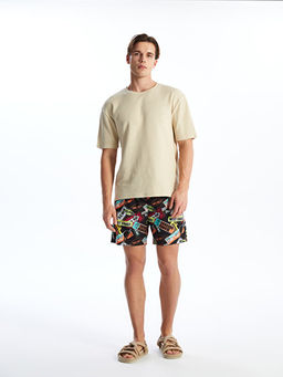 K?sa Boy Desenli Erkek Deniz ?ortu