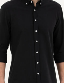 Siyah Slim Fit Uzun Kollu G_mlek - Pierre cardin фото 6