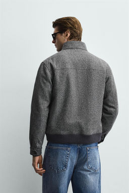 CONTRAST TEXTURED JACKET - Zara фото 10