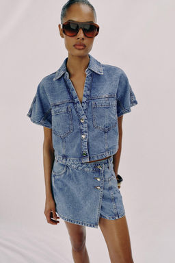 CAMISA Z1975 CORTA DENIM / Azul medio - Zara фото 3