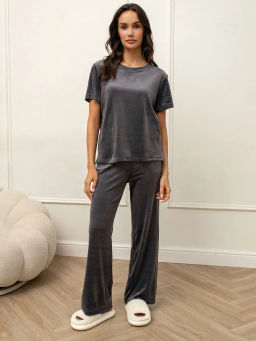 Костюм женский Кэт-1 Велюр Графит М-274К MODAMICA