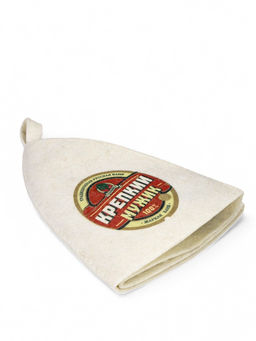 Шапка для бани и сауны Крепкий мужик, полиэфир, шерсть