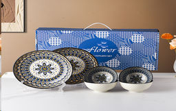 Салатник набор 4+2 штук 11,5х6 см / WY-27 /уп 10/ цветная коробка