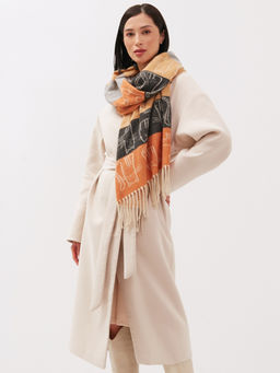 В составе шерсть! теплый двусторонний палантин - Tantino фото 3