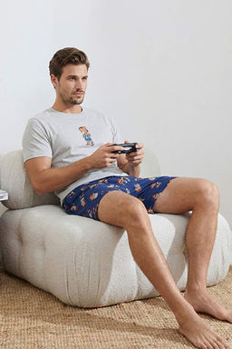 Grimelanj - Lacivert Ay_c_k Desenli _rme Pijama Tak_m_ TMNSS26PT00021
