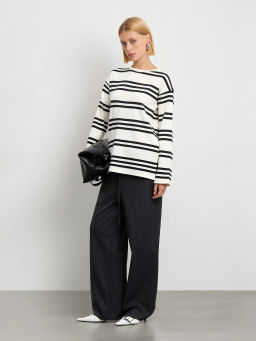 Лонгслив в полоску - Emka фото 3