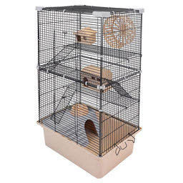 Клетка д/грыз. Редпл. Рикки 42.2 (42*30*h67см) 3 этажа 43112беж-черн
