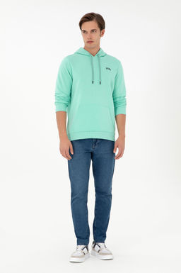 Мужской мятный базовый свитшот - U.s. polo assn фото 4