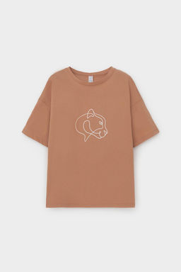 Е 20053/24/пробковое дерево,тропические листья пижама жен