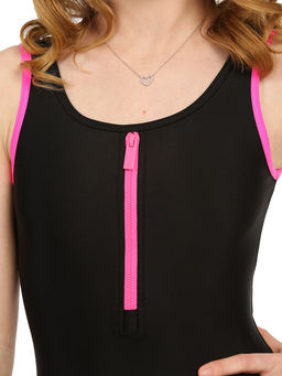 4982-0-0 Купальник для плавания слитный детский с декоративной молнией