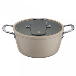 Кастрюля с антипригарным покрытием "Linea TAUP" 4л, д24см, h25см, алюминий, стеклянная крышка, "Regent" (Китай) Подходит для всех видов плит, включая индукционную.