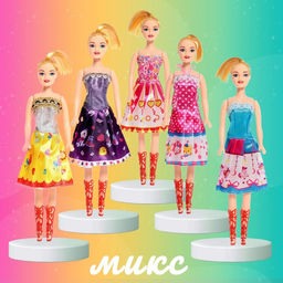 Кукла-модель «Даша» в платье, МИКС