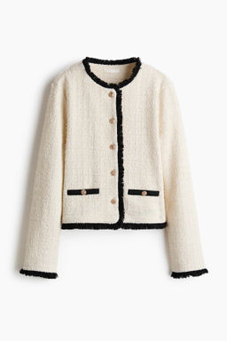 Chaqueta desflecada en punto boucl?