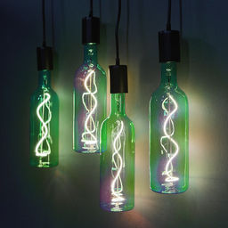 LED-SF21-5W/SOHO/E27/CW GREEN GLS77GR Лампа светодиодная SOHO. Зелёная колба. Спиральный филамент. Картон. ТМ Uniel