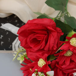 Цена за 2 шт. Букет искусственный Роза шифон и ромашки, 30 см, МИКС - Simaland фото 2