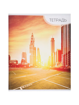 Набор тетрадей, 96 листов в линейку, Calligrata «Город», серые листы, 4 штуки
