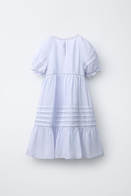 VESTIDO JARETAS PUNTILLA 100% RAMIO / Azul claro - Zara фото 2