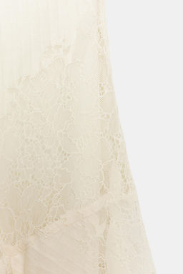 FALDA MIDI ENCAJE ASIM?TRICA / Crudo - Zara фото 6