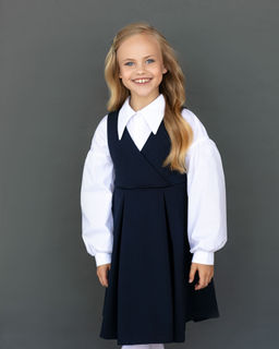 Сарафан приталенный Синий 7+ - Bungly фото 11