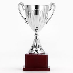 Кубок 045, наградная фигура, серебро, подставка пластик, 20 см