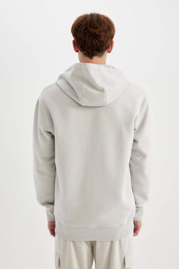 Кардиган-толстовка с капюшоном и мягкой подкладкой стандартного кроя - Defacto фото 8