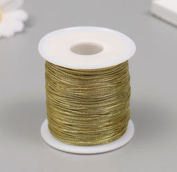 Шнур люрекс 2 мм, 50 м, золото