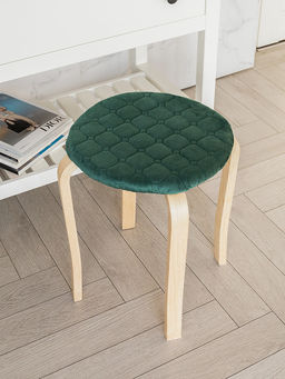 Чехол на табурет D33 зелёный вельвет