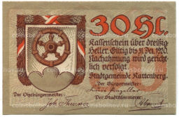 30 геллеров 1920 года Австрия Раттенберг (нотгельд)