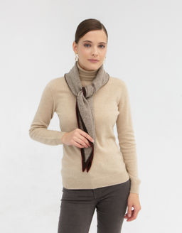 Шарф из пуха яка 09097 серый