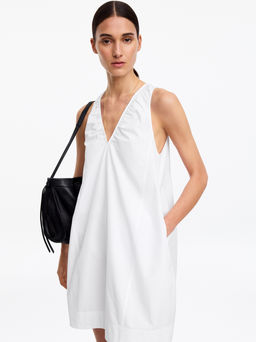 Vestido con escote de pico y fruncidos - H&m фото 5