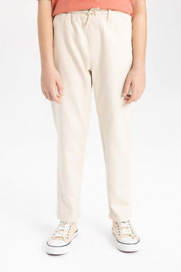 Саржевые брюки свободного кроя для мальчиков стандартного кроя - Defacto фото 7