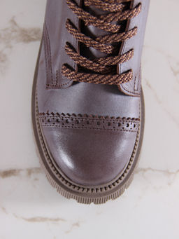 Ботинки 319.taskanaka.Вакса коричневая/шерсть