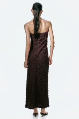 Vestido bandeau con acabado desflecado - H&m фото 5