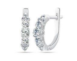 Серьги из серебра куб.циркон., В10-0207