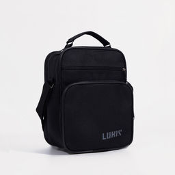 Сумка мужская Luris, 2 отдела на молнии, 2 наружных кармана, чёрная