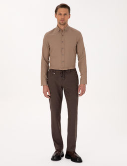 A__k Kahverengi Slim Fit Kuma_ Pantolon - Pierre cardin фото 7
